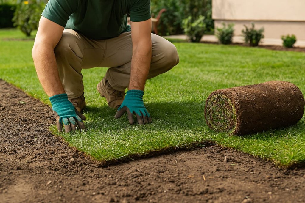 installation de gazon grasse